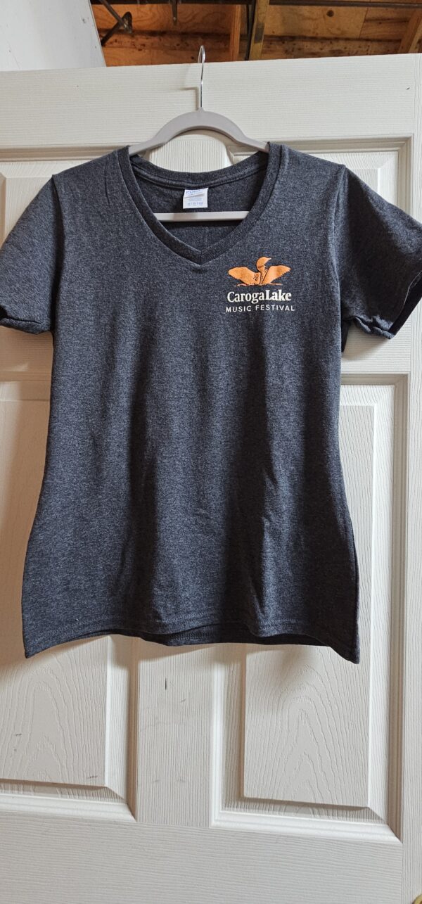2025 Grey Ladies v neck t shirt